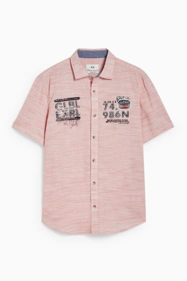 Hommes - Chemise - regular fit - col kent - rose