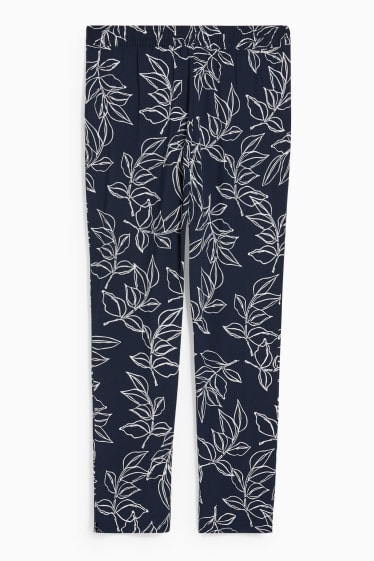 Women - Cloth trousers - tapered fit - dark blue