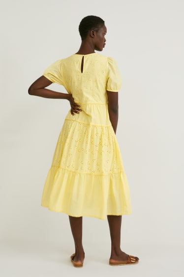 Women - Fit & flare dress - yellow