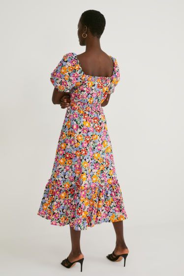 Dámské - Šaty fit & flare - s květinovým vzorem - barevná