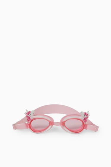 Dětské - Motiv jednorožce - plavecké brýle - růžová