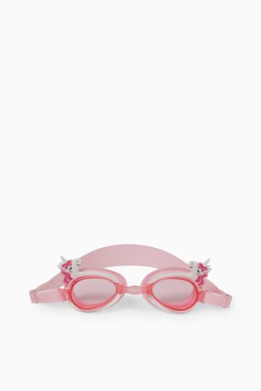 Kinder - Einhorn - Schwimmbrille - rosa