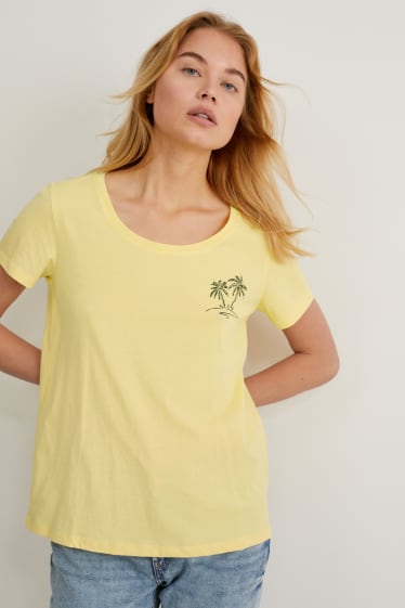 Femmes - T-shirt - jaune clair