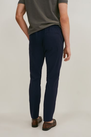 Mężczyźni - Spodnie - slim fit - Flex - ciemnoniebieski