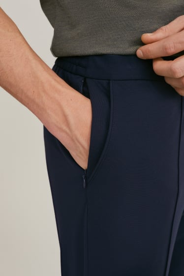 Mężczyźni - Spodnie - slim fit - Flex - ciemnoniebieski
