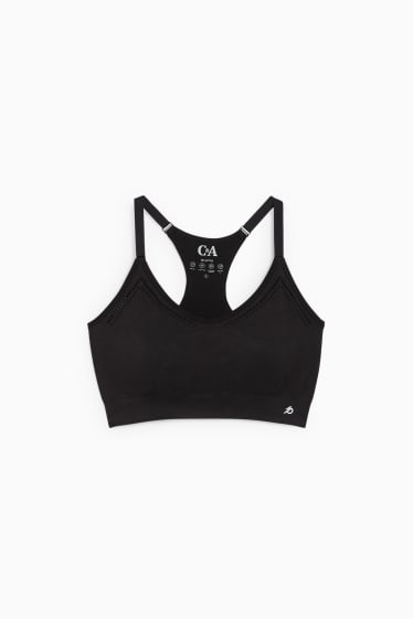 Damen - Funktions-BH - wattiert - Running - 4 Way Stretch - schwarz