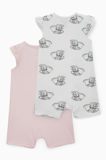 Bébés - Lot de 2 - Dumbo - pyjama pour bébé - blanc / rose