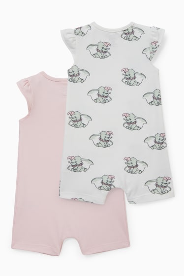 Babys - Set van 2 - Dombo - babypyjama - wit / roze