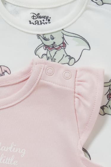 Baby: meisjes - Set van 2 - Dombo - babypyjama - wit / roze