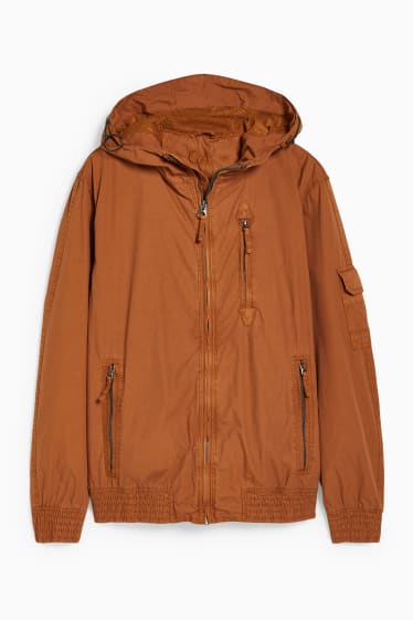 Men - Jacket with hood - rust