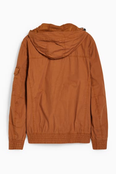 Men - Jacket with hood - rust