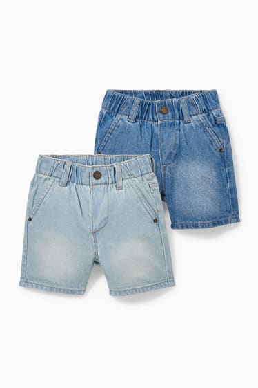 Bébés - Lot de 2 - shorts en jean pour bébé - jean bleu