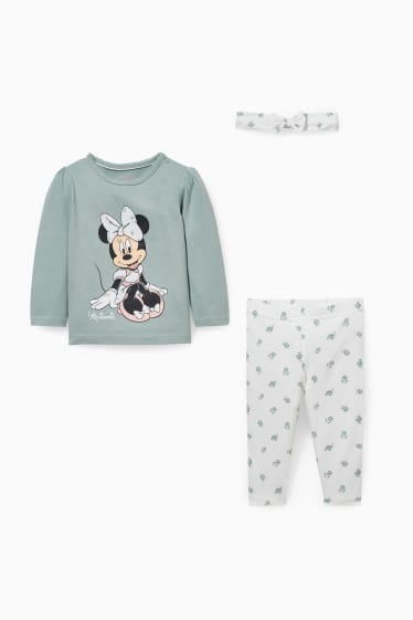 Babies - Minnie Mouse - baby outfit - 3 piece - white / green