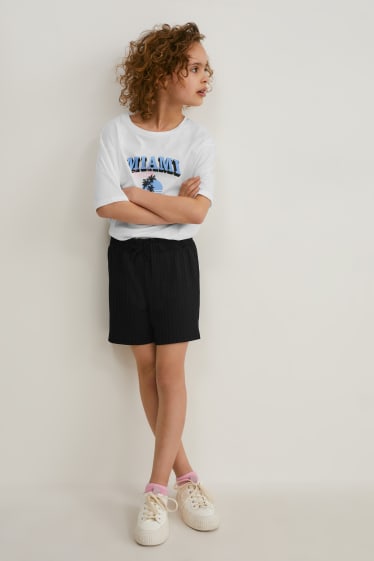 Bambini - Confezione da 2 - shorts di felpa - nero