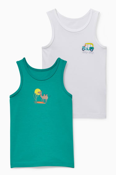 Children - Multipack of 2 - vest - white / green