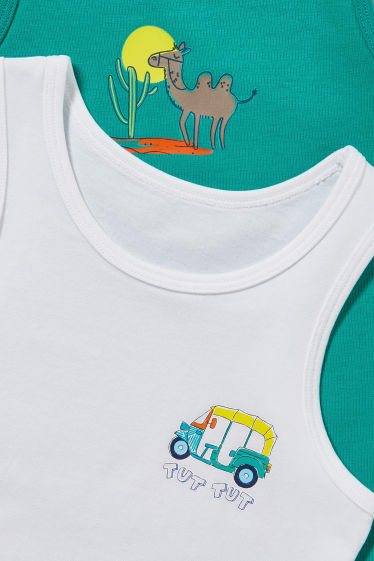 Children - Multipack of 2 - vest - white / green