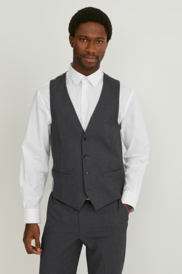 Uomo - Gilè coordinabile - regular fit - Flex - LYCRA® - grigio scuro