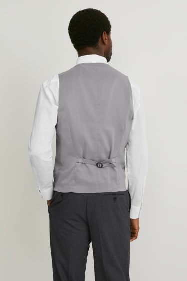 Uomo - Gilè coordinabile - regular fit - Flex - LYCRA® - grigio scuro