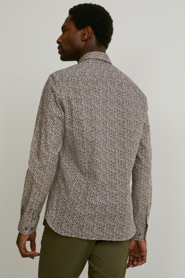 Men - Shirt - slim fit - cutaway collar - multicoloured