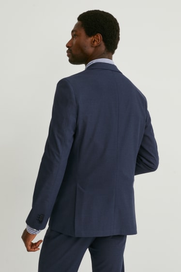 Hommes - Veste de costume - lim fit - Flex - LYCRA® - bleu foncé-chiné