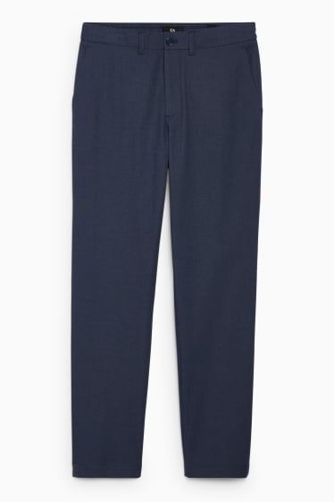 Hommes - Pantalon de costume - Flex - LYCRA®  - bleu foncé-chiné