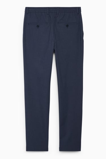 Hommes - Pantalon de costume - Flex - LYCRA® - bleu foncé-chiné