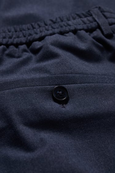 Pánské - Oblekové kalhoty - Flex - LYCRA®  - tmavomodrá-žíhaná