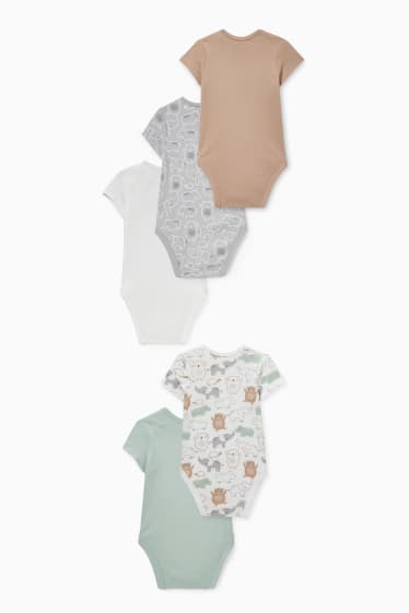 Babies - Multipack of 5 - baby bodysuit - light green