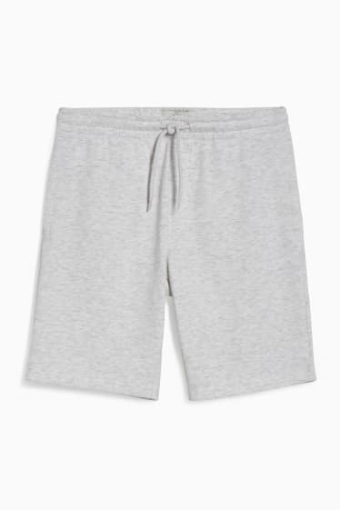 Herren - Sweatshorts  - weiss-melange