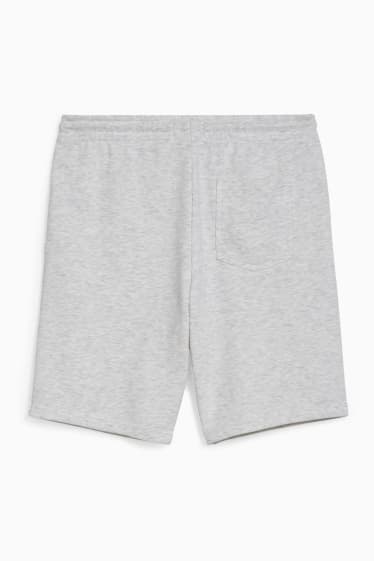 Herren - Sweatshorts  - weiss-melange