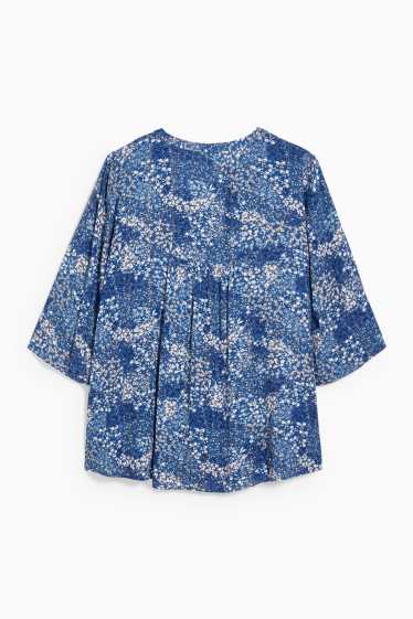 Women - Blouse - floral - blue