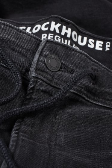 Men - CLOCKHOUSE - denim shorts - LYCRA® - denim-dark gray