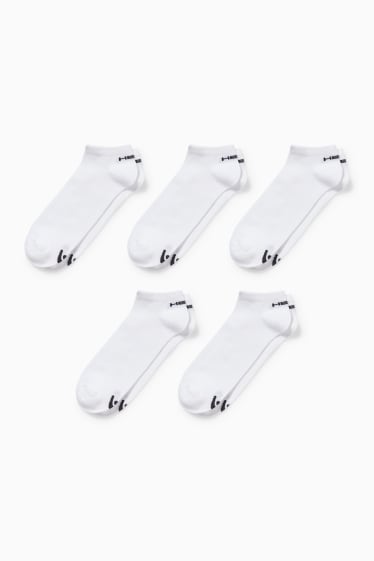 Hommes - HEAD - lot de 5 paires - chaussettes de sport pour baskets - blanc