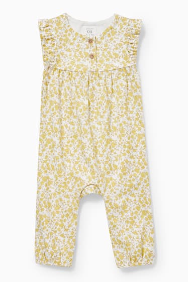 Babies - Baby jumpsuit - floral - yellow