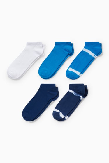 Children - Multipack of 5 - trainer socks - blue