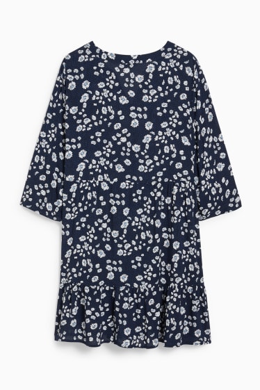 Women - Dress - floral - dark blue
