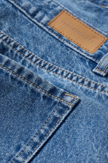 Dames - CLOCKHOUSE - korte denim broek - high waist - jeanslichtblauw