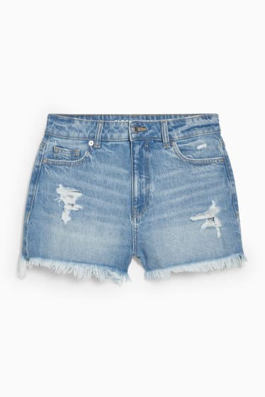 Mujer - CLOCKHOUSE - shorts vaqueros - high waist - vaqueros - azul claro