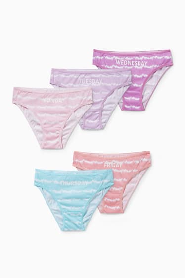 Kinderen - Set van 5 - slip - roze