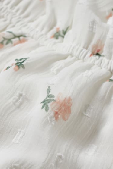 Femmes - CLOCKHOUSE - robe Fit & Flare - motif floral - blanc