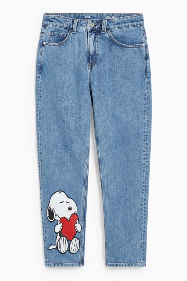 Femmes - Mom jean - high waist - Peanuts - jean bleu