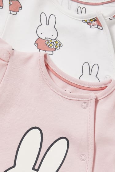 Babies - Multipack of 2 - Miffy - baby sleepsuit - rose