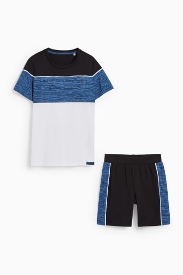 Niños: niños - Pijama corto - 2 piezas - azul