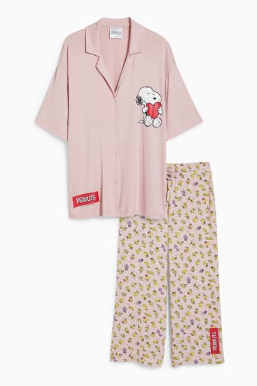 Damen - Pyjama - Peanuts - rosa