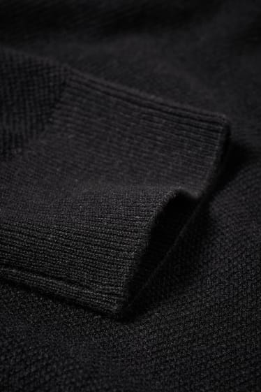 Herren - Feinstrick-Pullover - schwarz