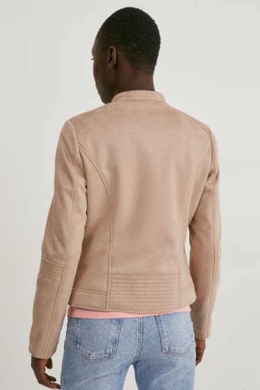 Women - Jacket - faux suede - light brown
