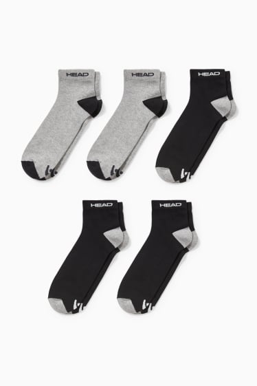 Men - HEAD - multipack of 5 - short sports socks - black