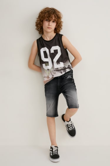 Enfants - Short en jean - jog denim - jean gris foncé