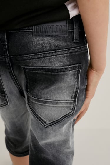 Kinderen - Korte spijkerbroek - jog denim - jeansdonkergrijs