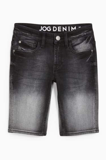 Kinderen - Korte spijkerbroek - jog denim - jeansdonkergrijs